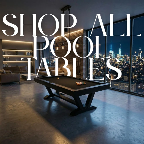 Pool Table in a penthouse lvingroom